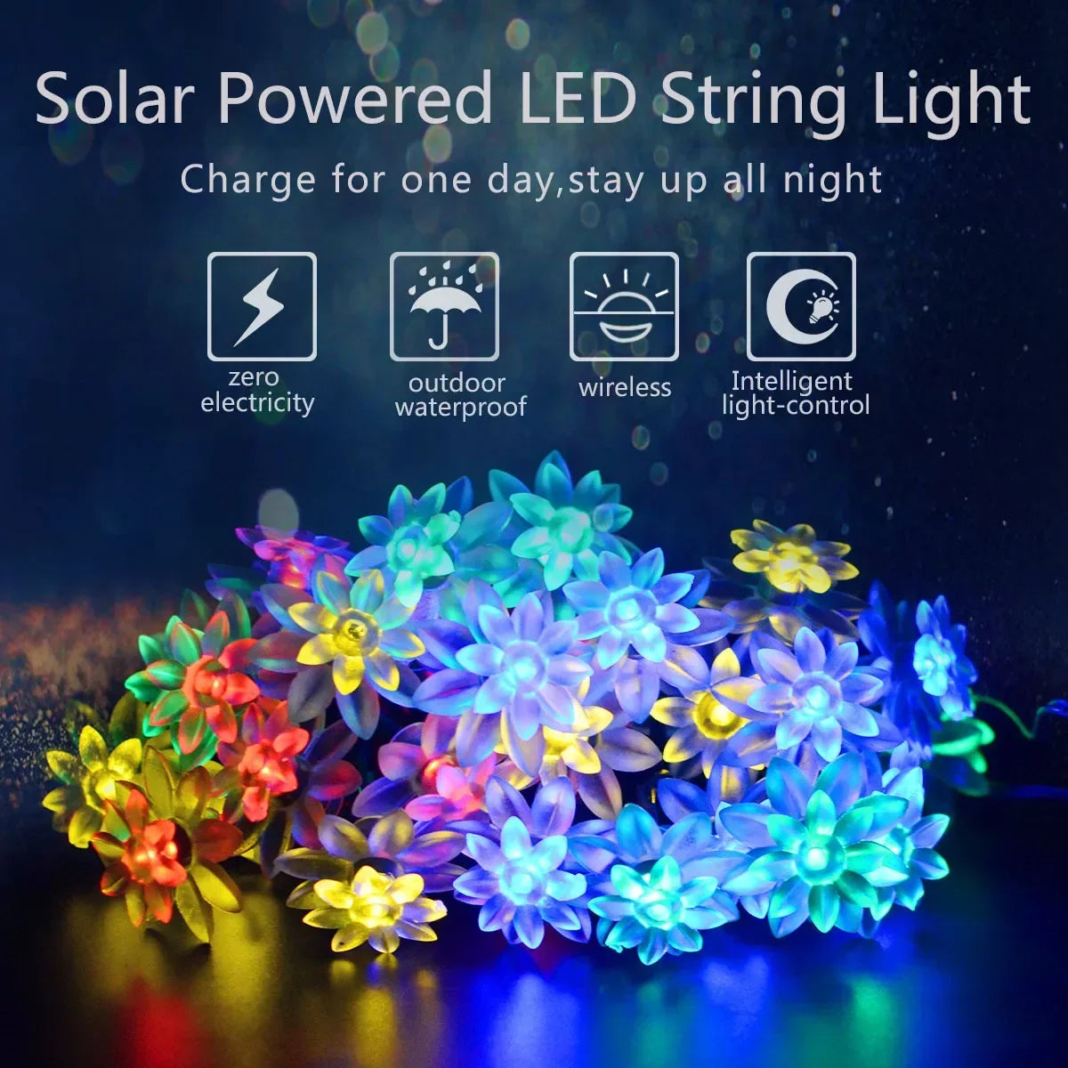 BlossomGlow β Solar-Powered Cherry Blossom Lights