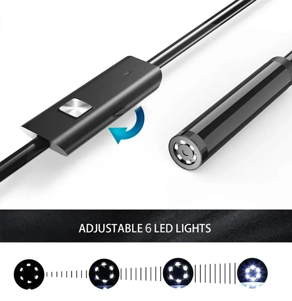 Endoscope Camera IP67 Waterproof 6 LEDs Adjustable USB 7.0MM TYPE-C