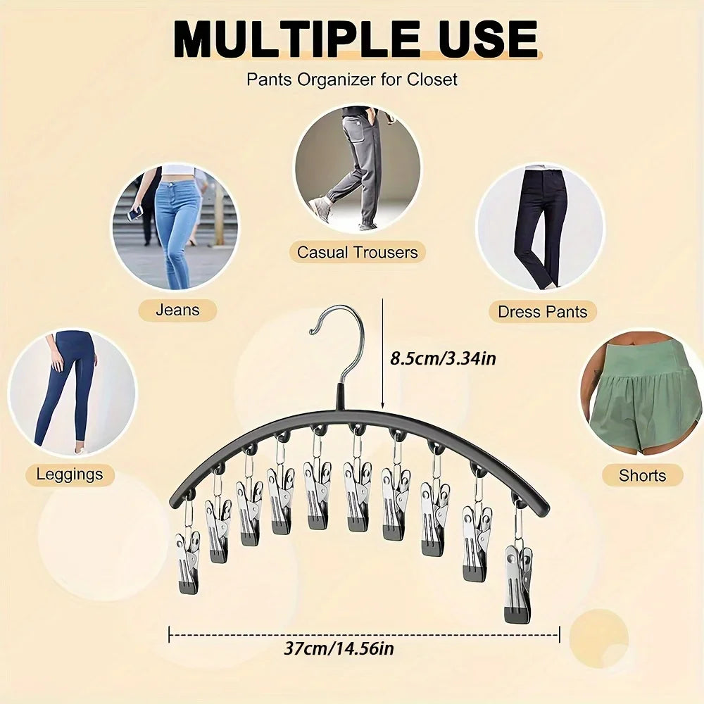 Clip & Tidy – Metal Yoga Pants Hanger for Closet Bliss!