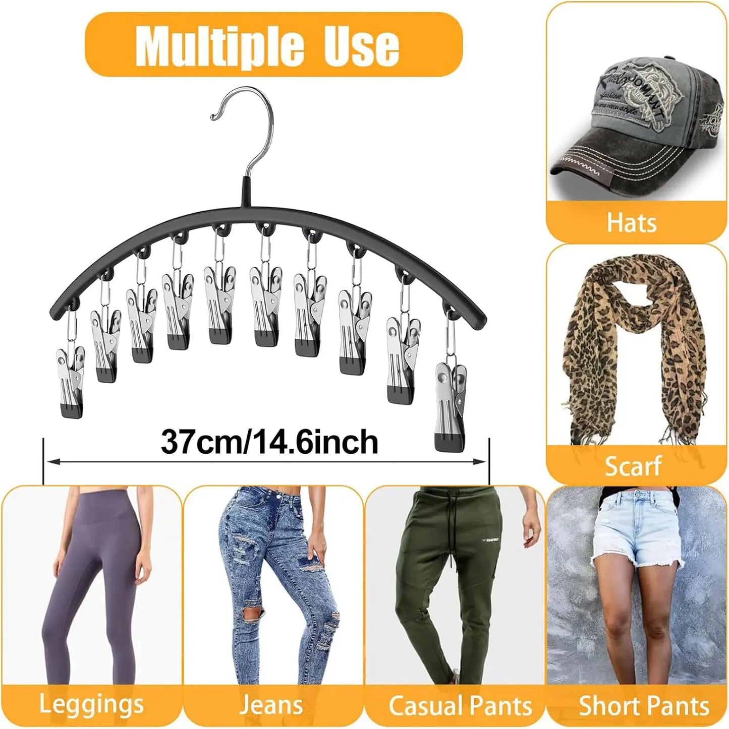 Clip & Tidy – Metal Yoga Pants Hanger for Closet Bliss!