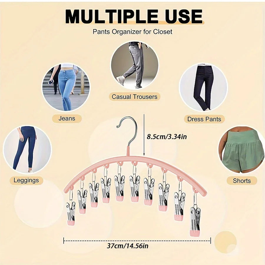 Clip & Tidy – Metal Yoga Pants Hanger for Closet Bliss!