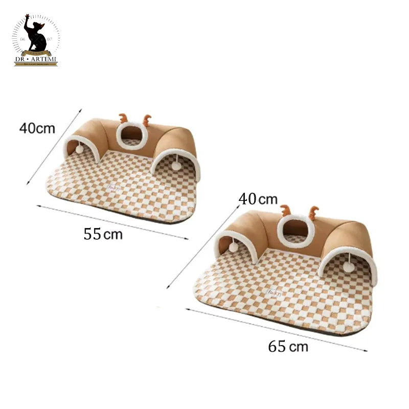 Cat Play Tunnel | Cat Tunnel Bed | Cat Long Play Tunnel | Trendi-Den