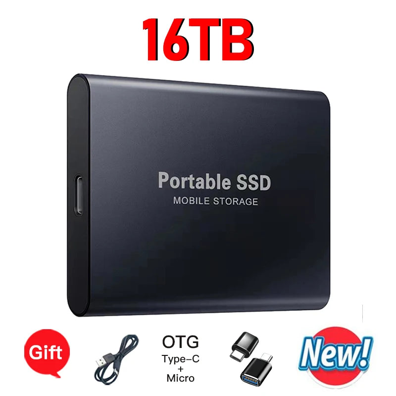 High-speed External Hard Drive 1TB - 64TB Portable Type-C Interface 3.1 UK Seller