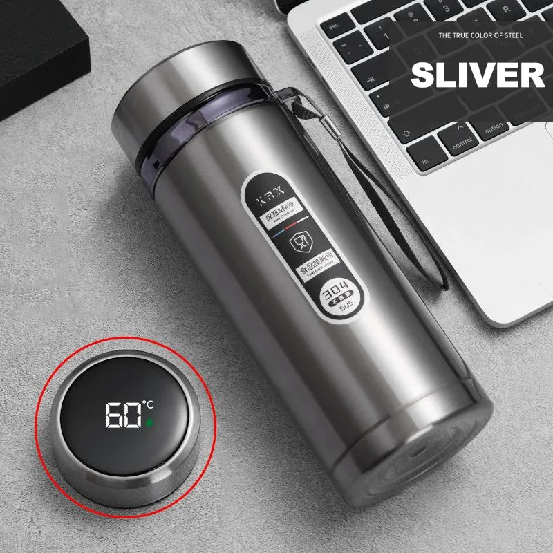 500ml–1L Stainless Steel Thermos Bottle – LED Temperature Display Vacuum Flask