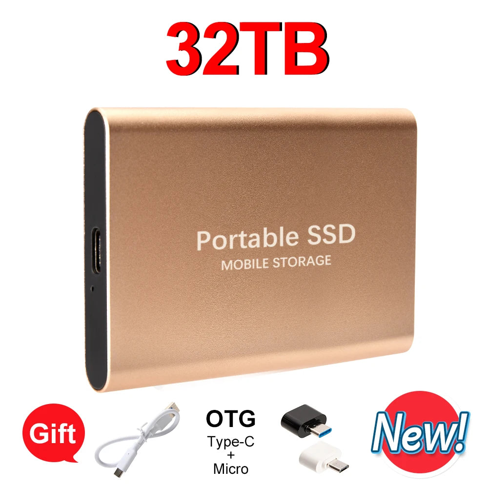 High-speed External Hard Drive 1TB - 64TB Portable Type-C Interface 3.1 UK Seller