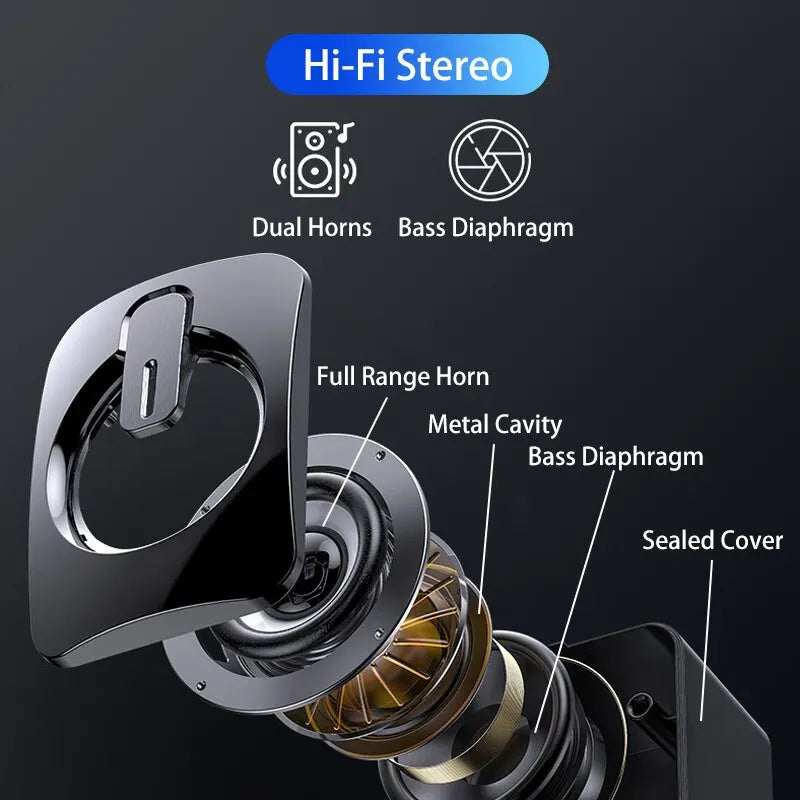 Computer Speakers PC Sound Box HIFI Stereo Microphone USB Wired LED Light