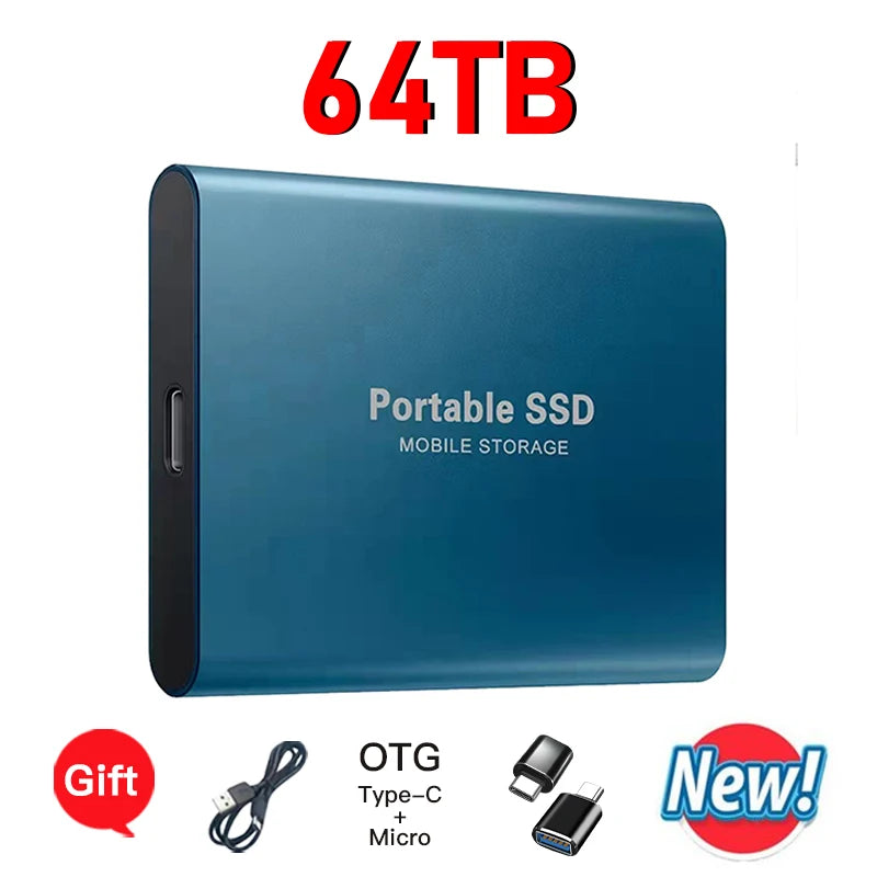 High-speed External Hard Drive 1TB - 64TB Portable Type-C Interface 3.1 UK Seller