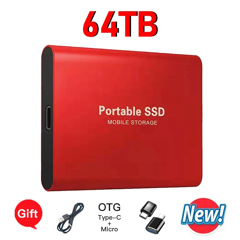 High-speed External Hard Drive 1TB - 64TB Portable Type-C Interface 3.1 UK Seller