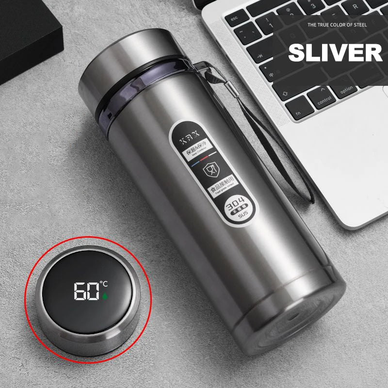 500ml–1L Stainless Steel Thermos Bottle – LED Temperature Display Vacuum Flask
