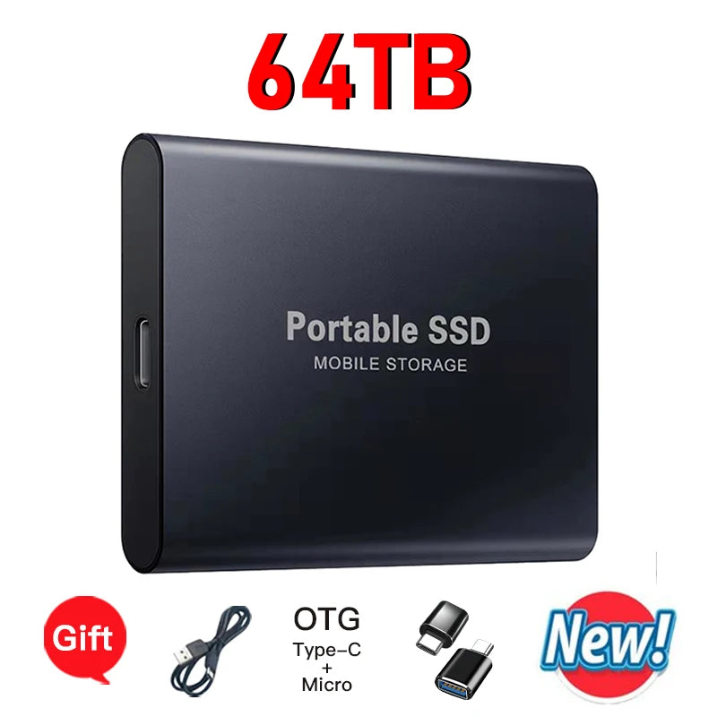 High-speed External Hard Drive 1TB - 64TB Portable Type-C Interface 3.1 UK Seller