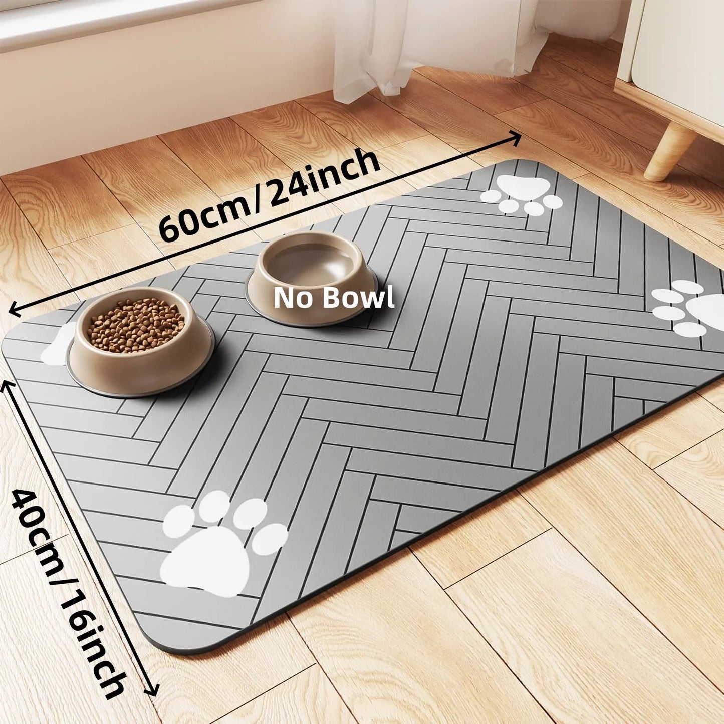 Absorbent Pet Placemat For Food And Water Bowls