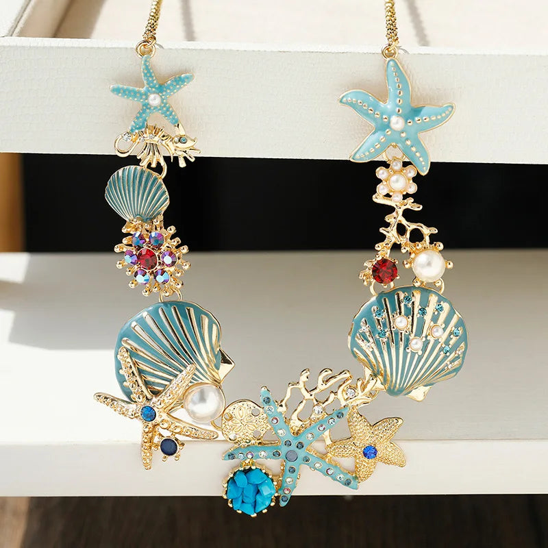 Ocean Elegance – Shell & Pearl Necklace