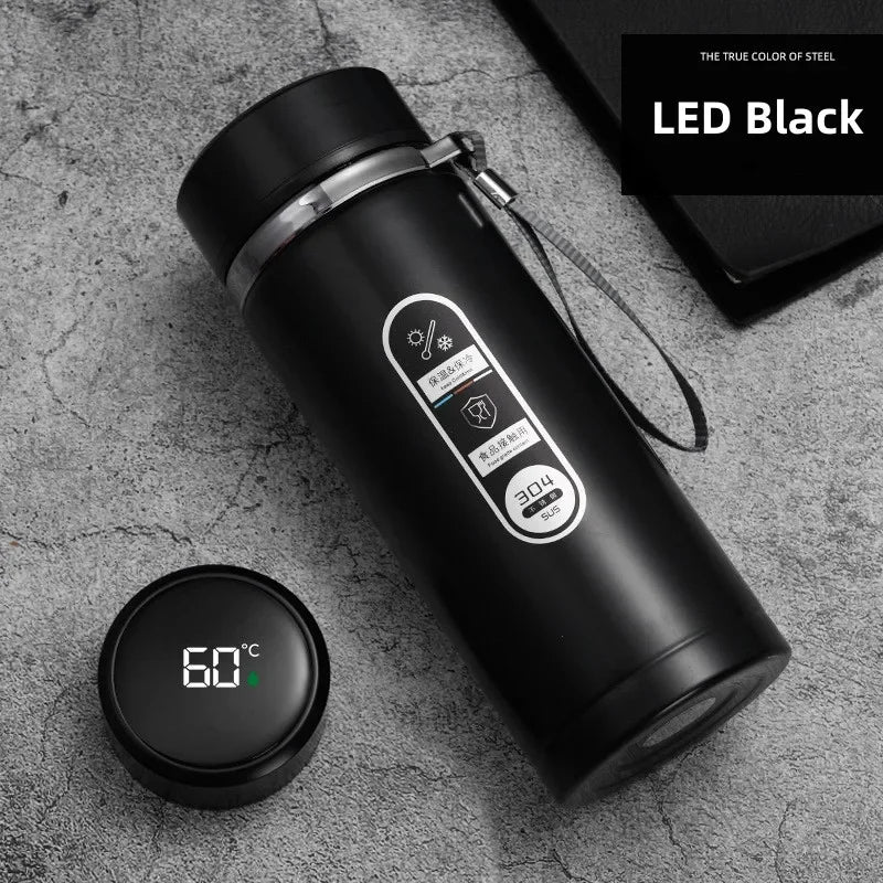 500ml–1L Stainless Steel Thermos Bottle – LED Temperature Display Vacuum Flask