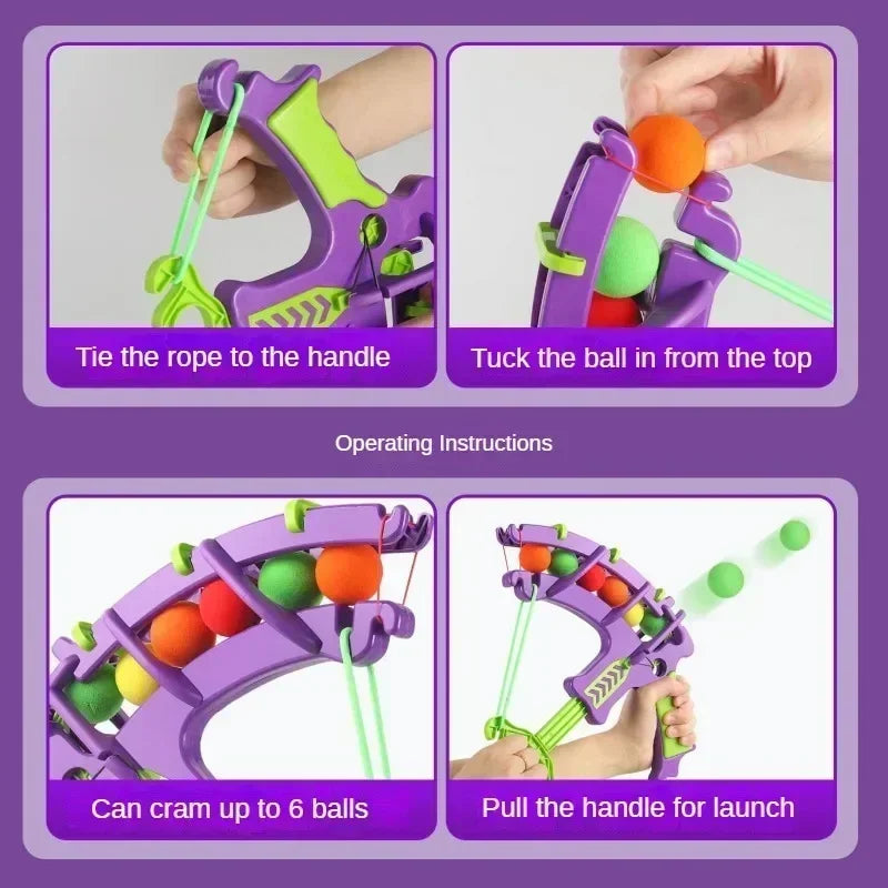 Montessori Throw Sport Slingshot Target Sticky Ball Dartboard Basketball Board Games Educational Children's Outdoor Game Toy
