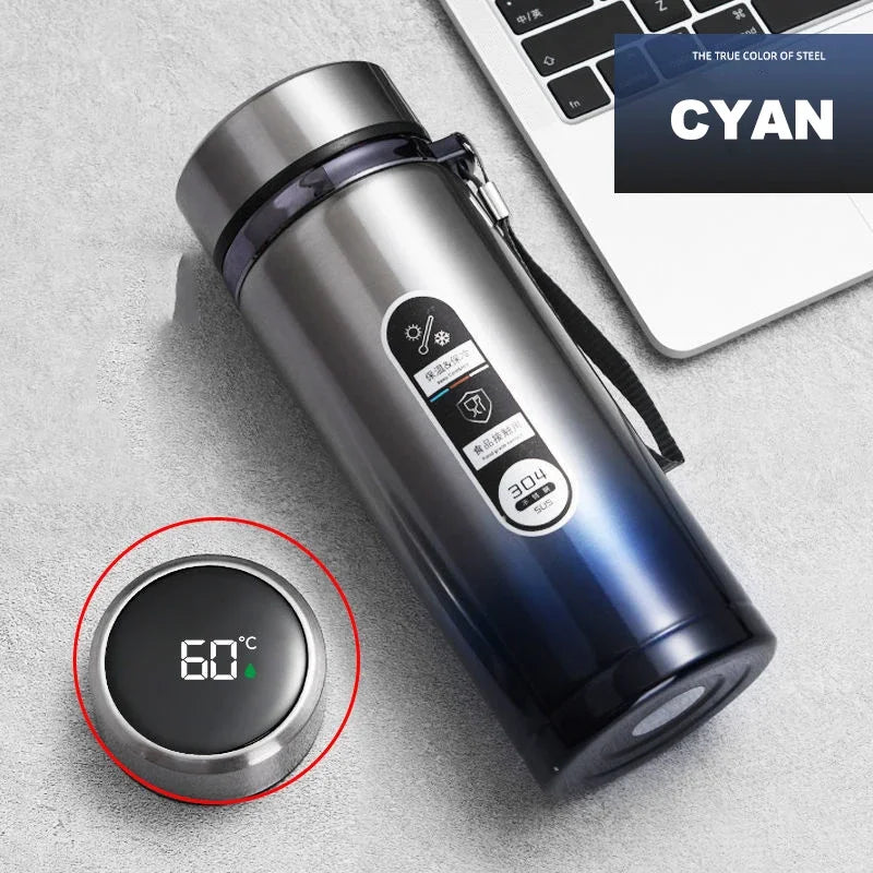 500ml–1L Stainless Steel Thermos Bottle – LED Temperature Display Vacuum Flask