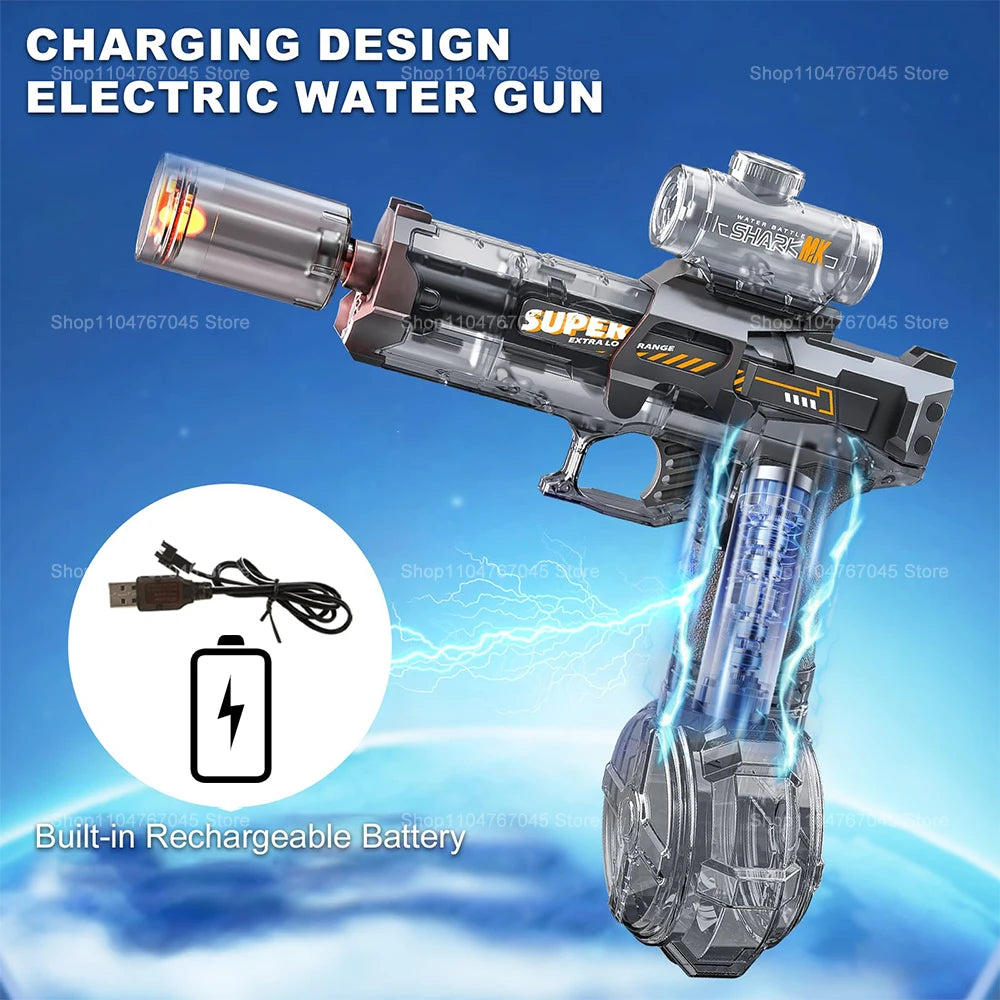 2025 NEW Electric Automatic Water Toy Gun High Powered Water Guns for Adults Kids Without Leaks Water Perfect Pool Toy Water Gun