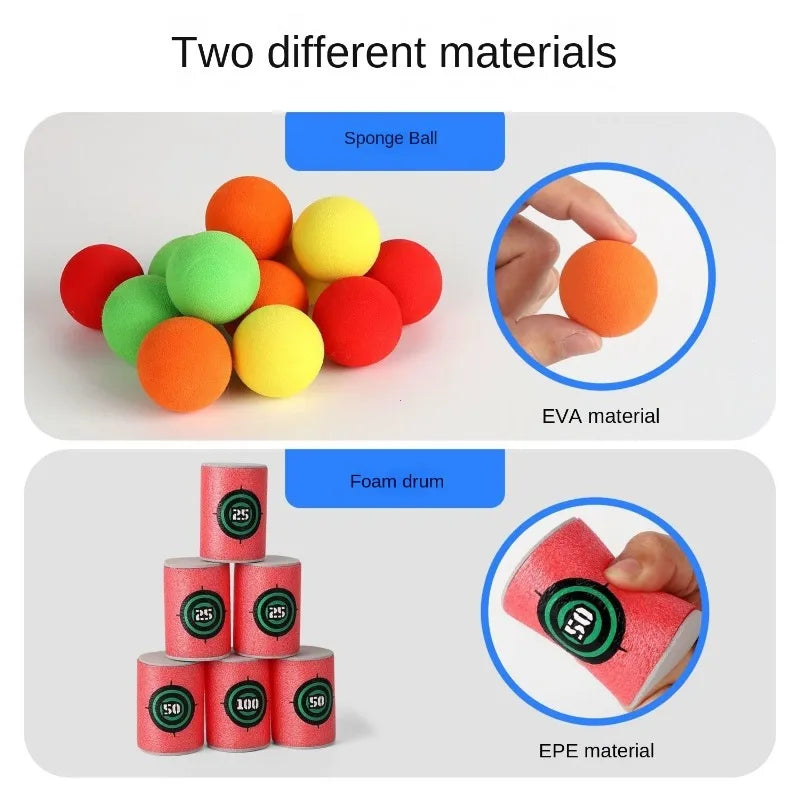 Montessori Throw Sport Slingshot Target Sticky Ball Dartboard Basketball Board Games Educational Children's Outdoor Game Toy