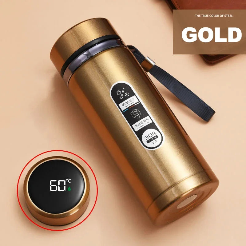 500ml–1L Stainless Steel Thermos Bottle – LED Temperature Display Vacuum Flask