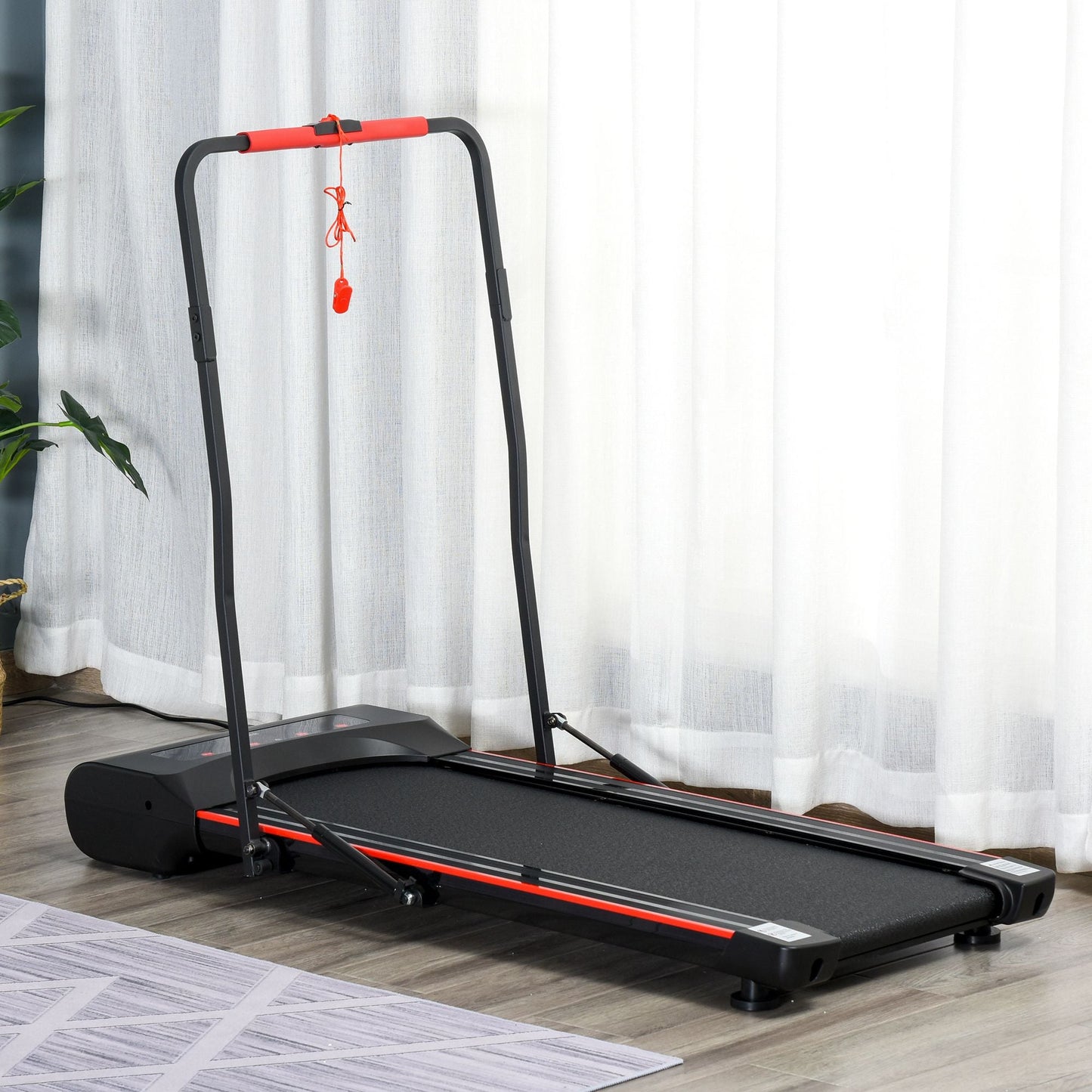 Foldable Walking Machine Treadmill 1-6km/h with LED Display & Remote Control Exercise Fitness for Home Office-1
