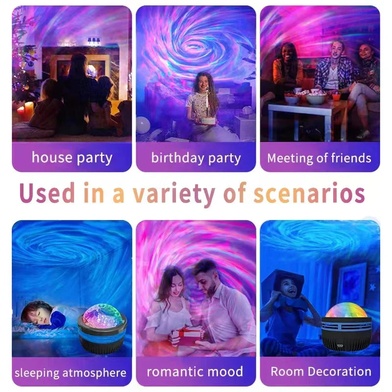 LED Galaxy Projector - Colorful Sky Night Light for Kids' Room