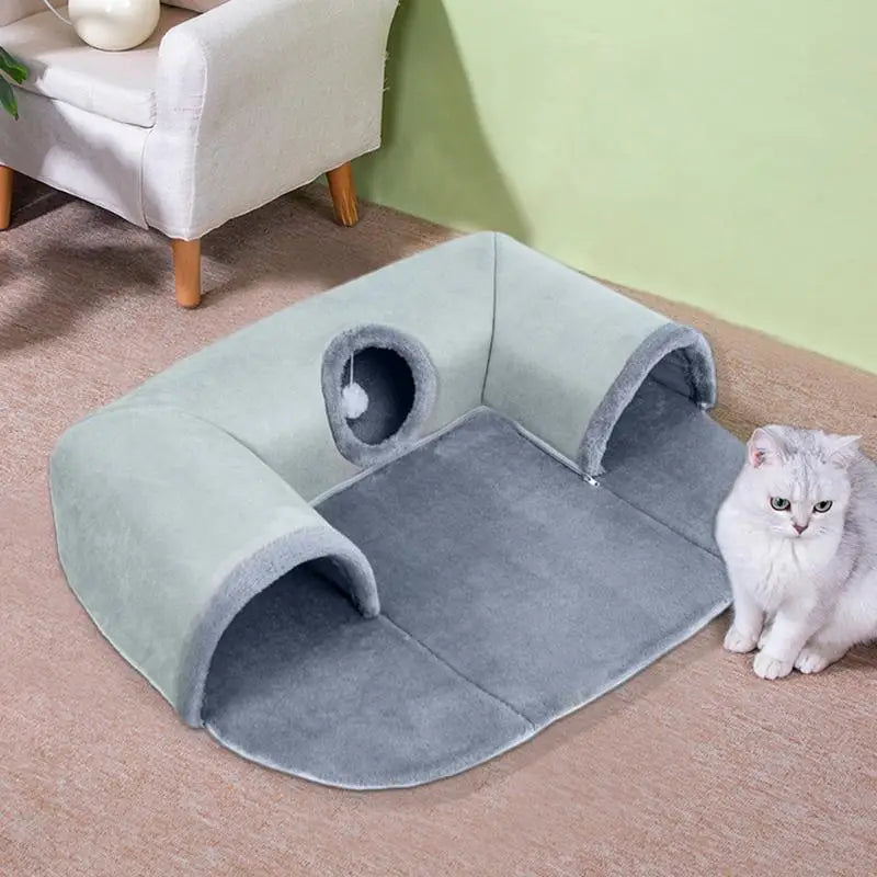 Cat Tunnel Bed | 3-in-1 Cat Tunnel Bed | Trendi-Den