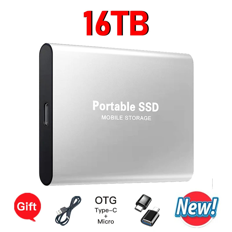 High-speed External Hard Drive 1TB - 64TB Portable Type-C Interface 3.1 UK Seller