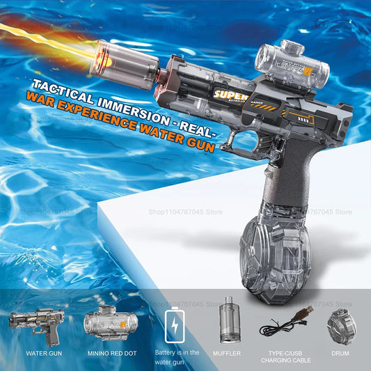 2025 NEW Electric Automatic Water Toy Gun High Powered Water Guns for Adults Kids Without Leaks Water Perfect Pool Toy Water Gun
