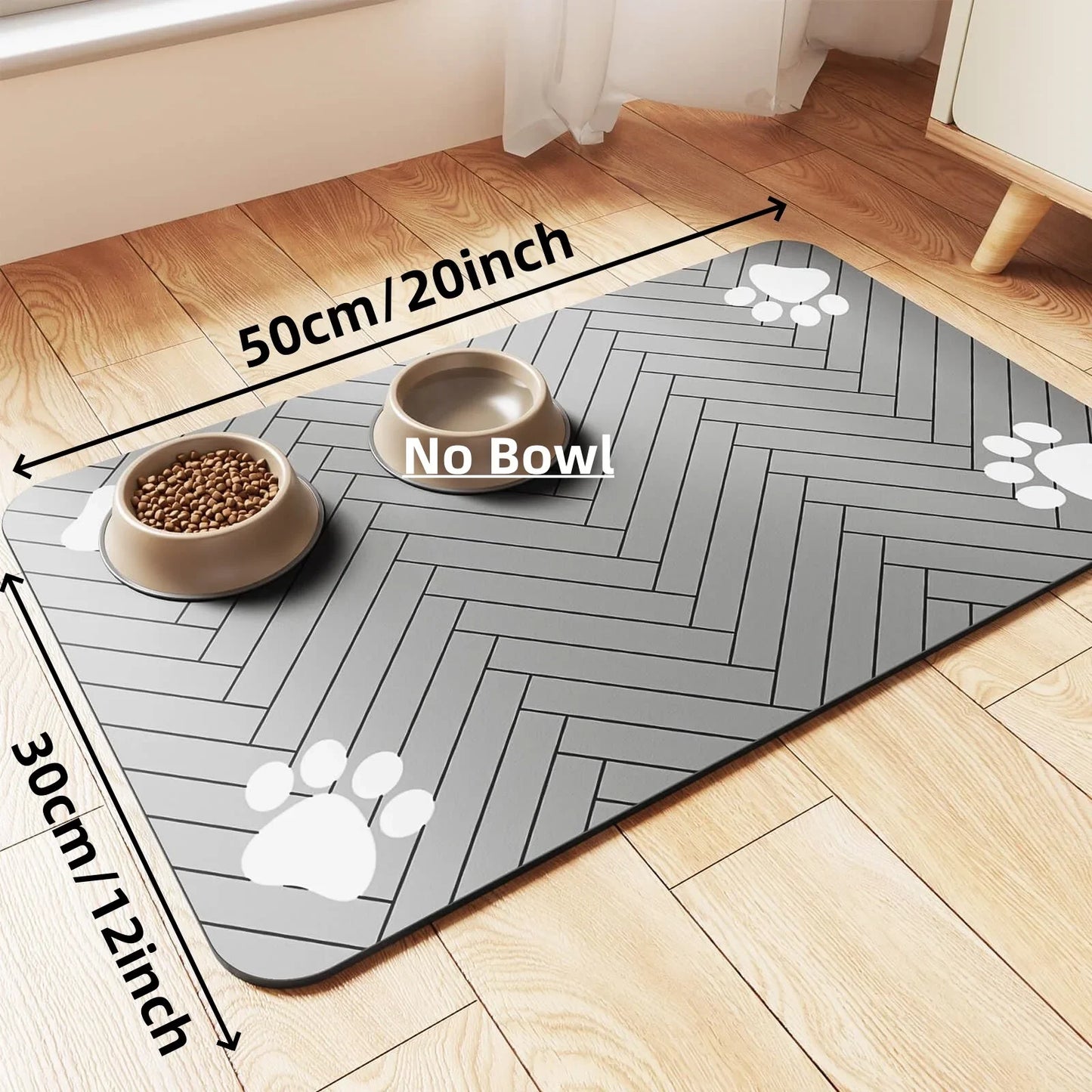 Absorbent Pet Placemat For Food And Water Bowls