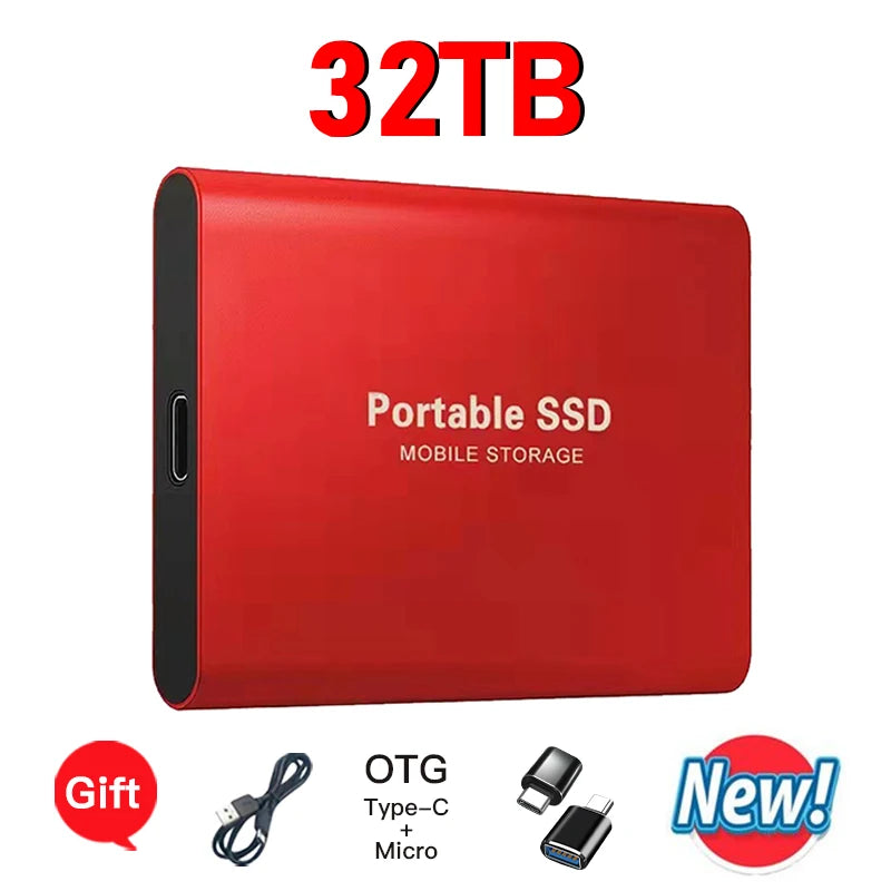 High-speed External Hard Drive 1TB - 64TB Portable Type-C Interface 3.1 UK Seller
