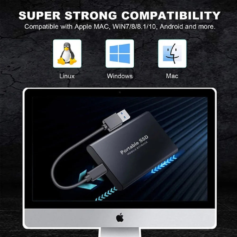 High-speed External Hard Drive 1TB - 64TB Portable Type-C Interface 3.1 UK Seller