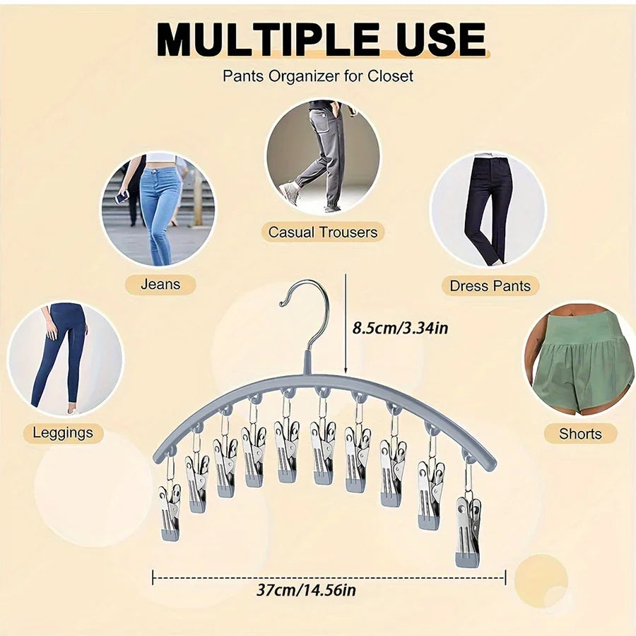 Clip & Tidy – Metal Yoga Pants Hanger for Closet Bliss!